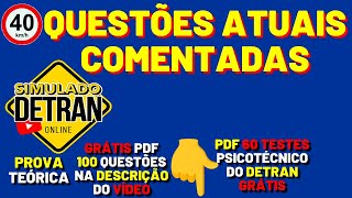 SIMULADO DETRAN ONLINE│40 QUESTÕES ATUAIS COM DICAS ESPECIAIS [upl. by Yhtimit185]