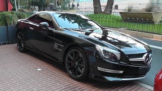 2013 Mercedes SL63 AMG black in Monaco Full HD [upl. by Lamiv]