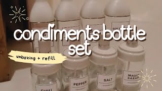 I bought condiments bottle set for our tiny kitchen🍶🧂 [upl. by Atsyrc]