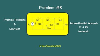 SeriesParallel Circuit Analysis of a DC Network Practice Problem Number 8 [upl. by Crowe]