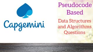 Capgemini Pseudocode Based Questions  Data Structures and Algorithms [upl. by Dabbs]