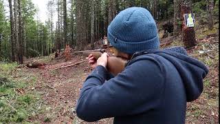 Josh shooting the Winchester Cooey Model 600 22 Cal [upl. by Orimlede]