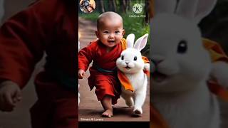 little Monk so cute 🤩🥳viral shortscutebaby littlemonk foryou trending ai [upl. by Drogin]