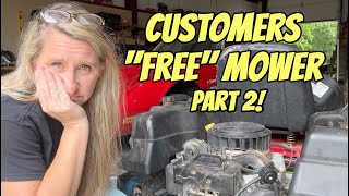 Gambling On quotFree Mowersquot Would You Pay For This Repair Customers Troybilt Mustang Zero Turn [upl. by Siradal]