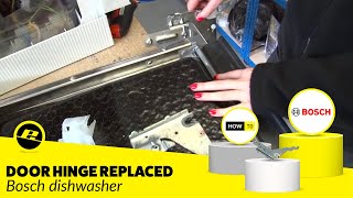 How to Replace a Dishwasher Door Hinge on a Bosch Dishwasher [upl. by Ancel]