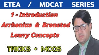 Acids Bases and Salts  Arrhenius Concept  Lowery Bronsted Concept  ETEA MDCAT MCQs [upl. by Ethelstan]