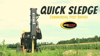 Quick Attach Quick Sledge Post Driver for skidsteer bobcat [upl. by Satterlee]