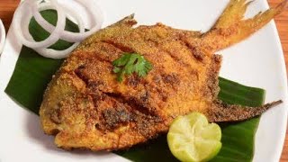 Tawa pomfret fry recipe  Chaitalis Hasel [upl. by Palla708]