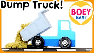 DUMP TRUCKS Tipper truck amp Dumper trucks for kids  Dump truck videos for Toddlers  Boey Bear [upl. by Airekahs945]