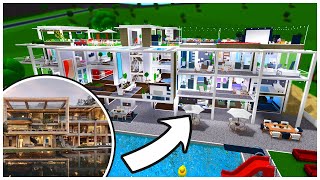 BUILDING THE COOLEST MANSION On Bloxburg  Speedbuild Roblox [upl. by Lietman]