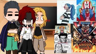 shanks crew react buggy the clowncross guildcringejokeond piecespoilefranch and Englis [upl. by Channing]