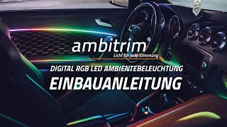 ambitrim® Digital RGB LED Ambientebeleuchtung  Einbauanleitung  Audi TTS 8J [upl. by Lisan899]