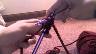 Purl Stitch Step by Step Knitting Tutorial [upl. by Jamnis]