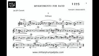 Persichetti  Divertimento for Band V Soliloquy Trumpet Solo [upl. by Aidekal]