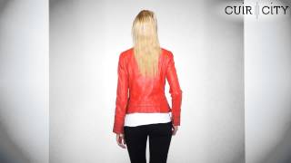 Blouson Cuir Femme Oakwood Mi Saison  Story New 2 Rouge [upl. by Leonardo]