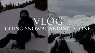 GOING SNOWBOARDING ALONE  Snowboard Vlog  Anita Sekera [upl. by Bradwell]