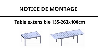 NOTICE DE MONTAGE Table extensible 155263x100cm [upl. by Comstock]