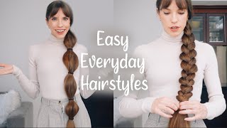 EASY EVERYDAY HAIRSTYLES FOR LONG HAIR [upl. by Rosaline]