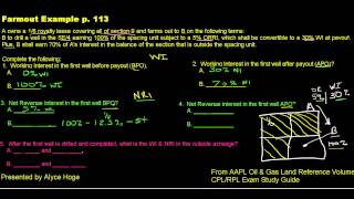 Farmout Example p 231 AAPL Study Guide [upl. by Wiltz133]