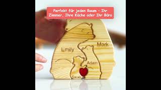 Personalisiertes Holzbären Familienpuzzle [upl. by Ycrad]