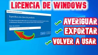 ✔️ Cómo SABER la CLAVE o LICENCIA de WINDOWS 10 8 y 7 SIN PROGRAMAS 🔑 [upl. by Neufer]