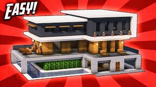 Minecraft How To Build A Modern Mansion House Tutorial [upl. by Waring]