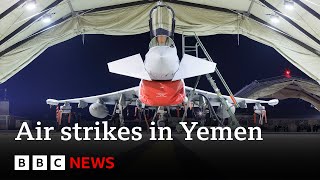 US launches more strikes against Houthis in Yemen  BBC News [upl. by Ofelia]