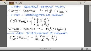 Darstellungsmatrix Basiswechsel  Berechnen Beispiel Rabea Friese [upl. by Leese]