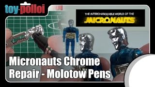 Vintage Micronauts Chrome repair  Molotow Liquid Chrome  Toy Polloi [upl. by Jemy]