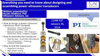 Everything you need to know about designing and assembling power ultrasonic transducers [upl. by Harelda]