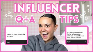 HOW TO BECOME AN INFLUENCER QampA TIPS MONEY ETC [upl. by Adnuahsal625]