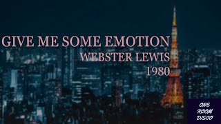 【Give me some emotion】Webster Lewis 1980 10「ハービーハンコック作曲のバラード」housemusic disco jazz tokyo rampb [upl. by Atikal]