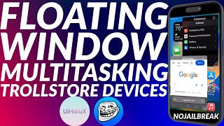 Get Floating Window Multitasking on iOS with UiHaruX  No Jailbreak  iOS Multitasking iPhone [upl. by Mendelsohn]