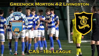 HIGHLIGHTS Greenock Morton u18s 42 Livingston u18s  CAS 18s League  181024 [upl. by Omsare]