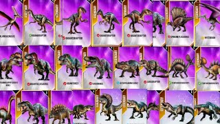 30 NEW LATEST JURASSIC WORLD THE GAME DINOSAUR HYBRIDS JWTG NEW DINOSAURS COMING SOON CONCEPTS REVEA [upl. by Aenneea]