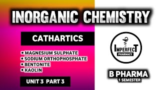 Cathartics  Magnesium Sulphate  Sodium Orthophosphate  Kaolin  Bentonite  Saline Cathartics [upl. by Ailla384]