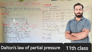 Dalton’s law of partial pressure  ch3  11th class Chemistry [upl. by Behrens233]