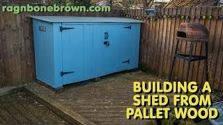 Building A Shed Using Pallet Wood  Part 1 of 3 [upl. by Inoue]