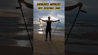 how to pump up shoulders with resistance band best exercises with resistance band shorts [upl. by Riba865]