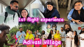 1st Flight experience ✈️😳  Going to Meet Adivasis  Adivasi Ajey hair oil [upl. by Melonie]