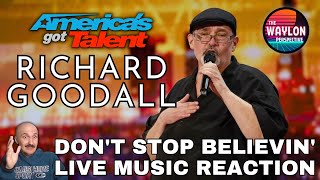 FIRST TIME HEARING Richard Goodall  Dont Stop Believin  AGT 2024 Auditions  REACTION SPLENDID [upl. by Janenna]