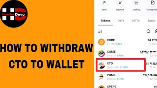 How To Withdraw CTO Airdrop To Wallet Metamask or OEX Wallet Satoshi [upl. by Stevena]