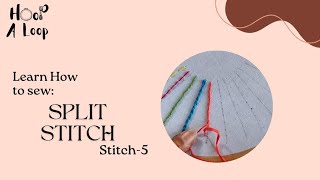 Learn to sew quotSPLIT STITCHquot [upl. by Pawsner]