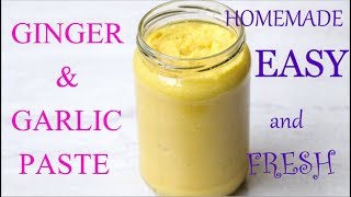 Homemade Ginger garlic paste that will last for 6 months and more [upl. by Einnal]