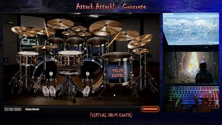 Attack Attack  Concrete Virtual Drumming Cover by Yulius Rovell [upl. by Aubree]