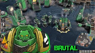 Salamanders vs Brutal Eldar  Massive 3 vs 3 Battle  Warhammer 40k Dawn of War 3 Gameplay [upl. by Nilkoorb89]