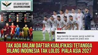 KARENA TAK ADA DALAM DAFTAR KUALIFIKASI INDONESIA DIKIRA TAK LOLOS PIALA ASIA 2027 [upl. by Alehtse]