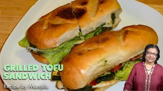 Grilled Tofu Sandwich  Tofu Sandwich Recipe  Vegan Tofu Sandwich  Tofu and Vegetable Sandwich [upl. by Aiket841]