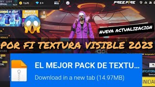 EL MEJOR PACK DE TEXTURA VISIBLES PARA FREE FIRE DE ARMAS EMOTES GLOOS MOCHILAS ROPA VETERANA [upl. by Michaeline]