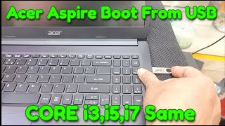 Acer aspire 3 boot from usb [upl. by Vatsug]